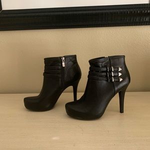 BCBG Platform Moto Booties